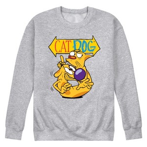Men's - Cat Dog - Shh! CatDog Graphic Fleece Sweatshirt - 1 of 4