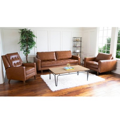 Hobbes Mid-century Leather Collection - Abbyson Living : Target