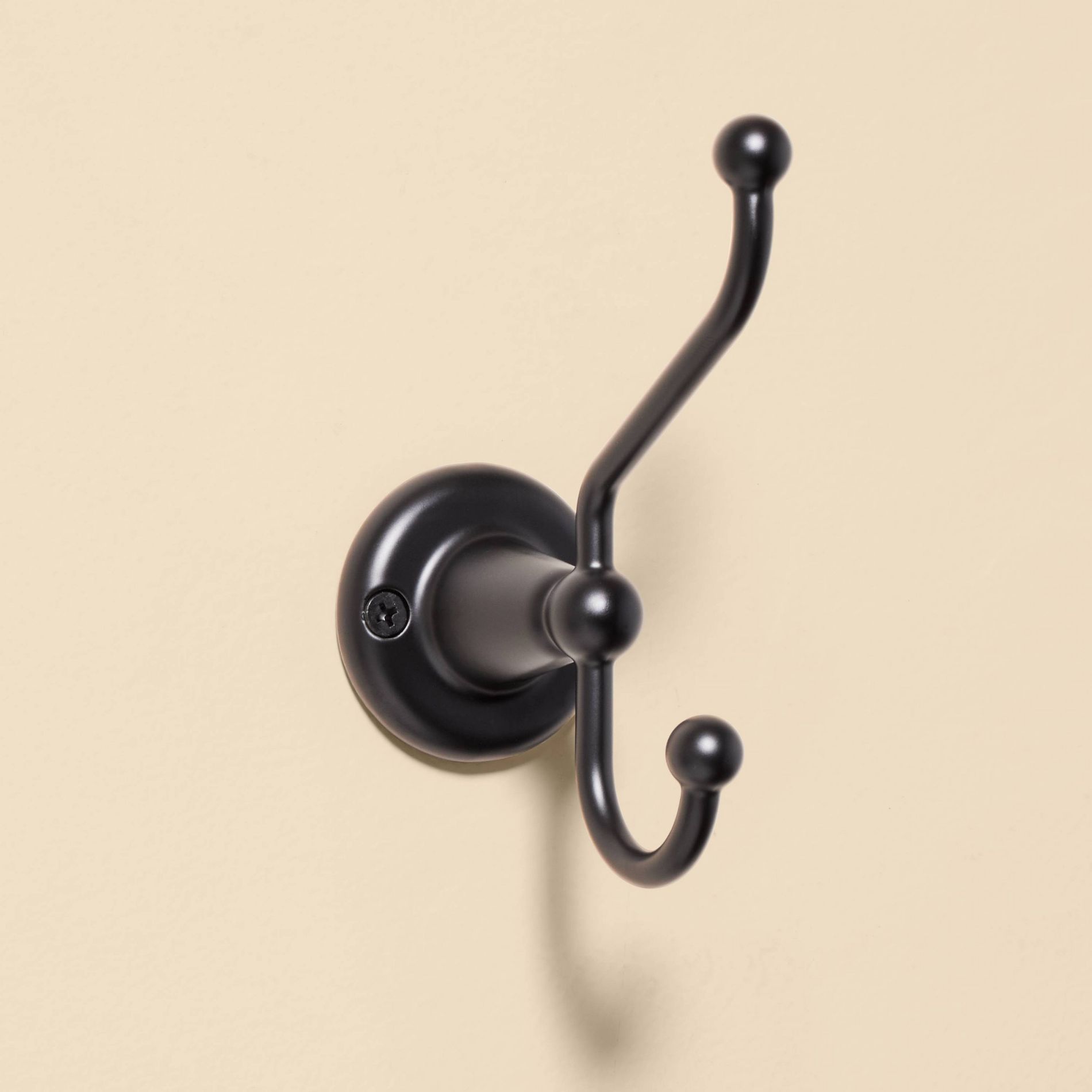 Vintage Double Wall Hook Matte Black - Hearth & Hand™ with Magnolia