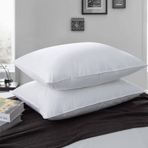 Peace Nest White Goose Feather Down Bed Pillows Set Of 2, Queen : Target