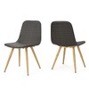 VASIP Set of 2 Outdoor Rattan Dining Chair, Armchair with Heat Transfer and Powder Coated Legs, Set of 2  for Outdoor Dining, Garden, Porch - 4 of 4