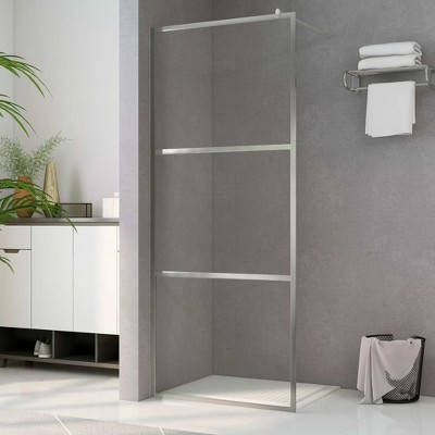 VidaXL Walk-in Shower Wall with Clear ESG Glass 55.1 in.x76.8 in.