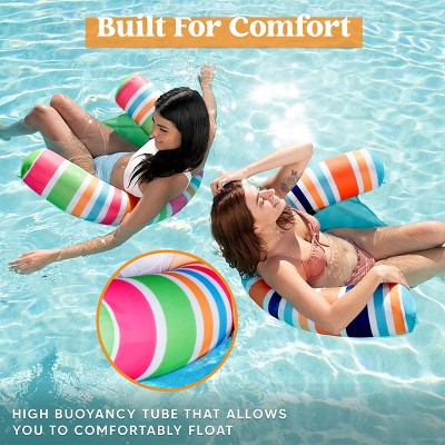 Joyfy 2 Packs Inflatable Pool Float Chairs, Pool Floating Noodle with ...