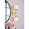 Elegant Lighting Neri 2 lights brass and white glass wall sconce - 2 of 4