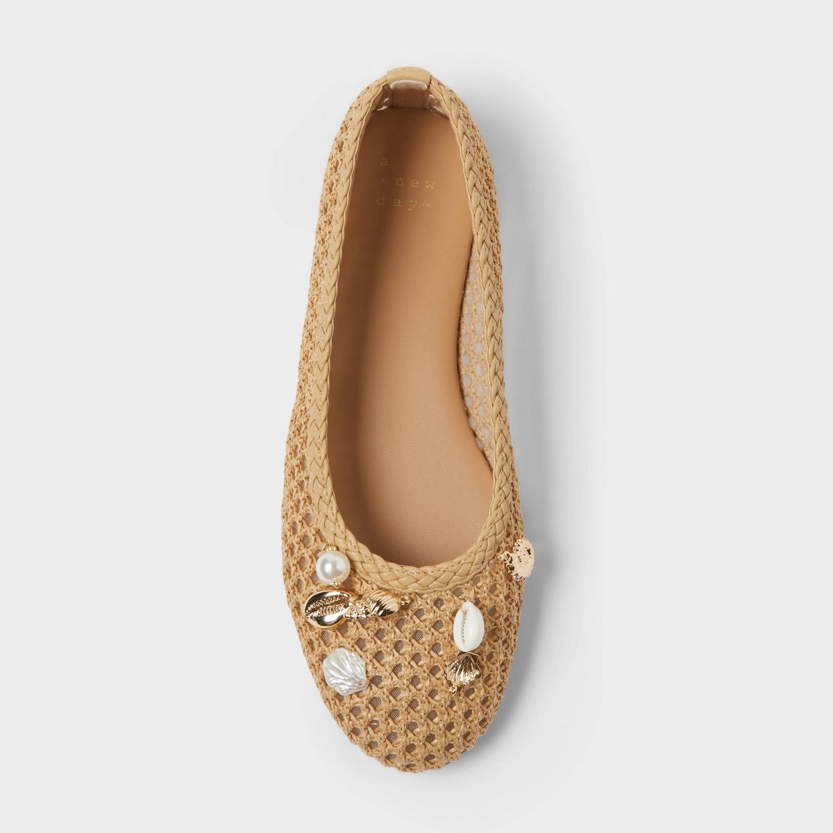 Обувь A New Day Women's Penelope Woven Ballet Flats - A New Day™ Natural 8 — фото 3