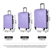 YONWAY Hardside Luggage Sets, 3 pcs Spinner Suitcase, ABS Lightweight Suitcase with Two Hooks, Spinner Wheels, with TSA Lock Lightweight - 3 of 4