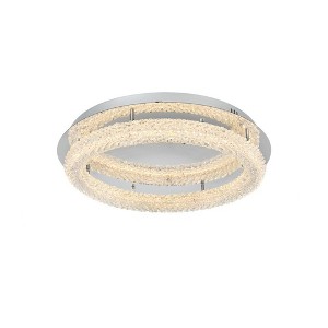 Elegant Lighting Bowen 1 - Light Flush Mount in  Chrome - 1 of 4