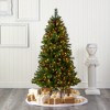 Nearly Natural 6-ft Aberdeen Spruce Artificial Christmas Tree with 350 Clear LED Lights, Pine Cones and Red Berries - 4 of 4