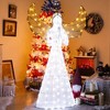 Costway 5 ft Festive Pre-Lit Angel with  Halo Wings & 150 LED Lights Zip Ties Ground Stakes - 4 of 4
