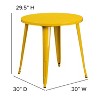 Emma and Oliver Commercial Grade 30" Round Colorful Metal Indoor-Outdoor Dining Table - 2 of 2