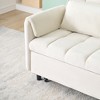52" Velvet 2-Seater Sofa Bed with 2 Pillows & Metal Feet - 2 of 4