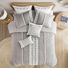 Sapphtopaz 3 Pcs Tufted Cotton Chenille Comforter Set Casual Bedding Set Quilt Set 1 Cover, 2 Pillow Shams, Machine Washable - 4 of 4