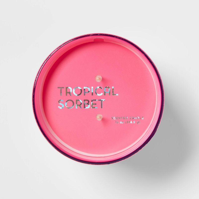 14oz Ombre Oval Candle Tropical Sorbet Hot Pink - Opalhouse&#8482;, 4 of 5