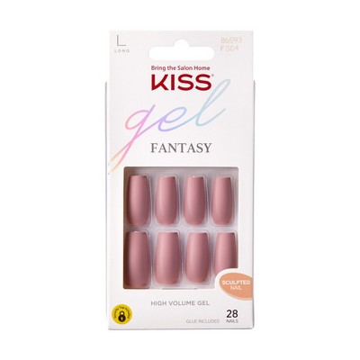 KISS Gel Fantasy Sculpted Fake Nails - Looking Fabulous - 28ct