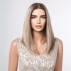 Jessie's Wig Straight Bob Wigs 13x6 C Lace Synthetic Heat Resistant Hair Ombre Blonde With Highlights Color 10 Inch - 2 of 4