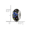 Black Bow Jewelry Blue and Black Glass Sterling Silver Bead Charm - 4 of 4