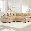 Modern Oversized Modular Corduroy Sectional Sofa with Throw Pillows, Convertible 3-Seat Cloud Couch for Living Room or Bedroom – The Pop Home - 2 of 4