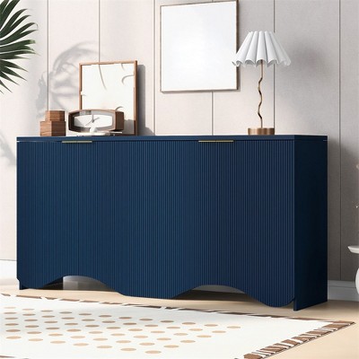 63" Sideboard Buffet Cabinet with Storage, Coffee Bar Cabinet with Adjustable Shelves, Kitchen Pantry Cabinet for Living Dining Room Entryway