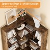 TackView 6-Tier Corner BookShelf,70''Tall Wooden Corner Bookcase with Baffles, L-Shaped Storage Display Rack - 2 of 4