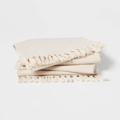 4pk Cotton Easy Care Napkins White - Threshold™ : Target