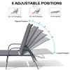 Crestlive Products Outdoor Lounger Aluminum Adjustable Chaise Lounge Chairs with Arms (Set of 2) - 4 of 4