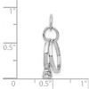 Black Bow Jewelry 14k White Gold & CZ Wedding Rings Charm or Pendant, 11mm - 4 of 4
