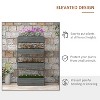 Vince 4-Tier Wooden Raised Garden Bed, Planter Stand Box, Self-Draining with Non-Woven for Flowers and Vegetables, Outdoor Furniture - The Pop Home - 4 of 4