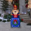 Gemmy Animated Christmas Inflatable Toy Soldier Dog in Pop Up Box, 5 ft Tall, Multi - 2 of 4