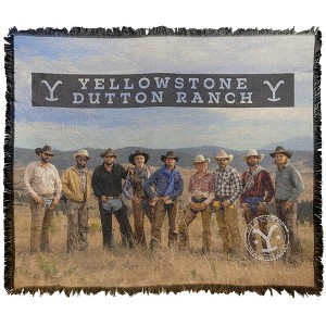 Yellowstone Ranch Hands Blanket 50"x60" Woven Tapestry - 1 of 4