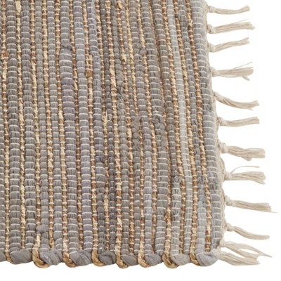 Blue and Gray Fringed Chindi Placemats Set of 4