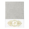 Linum Home Textiles 100% Turkish Cotton MONICA Gold Thread 3PC Embellished Towel Set - 2 of 4