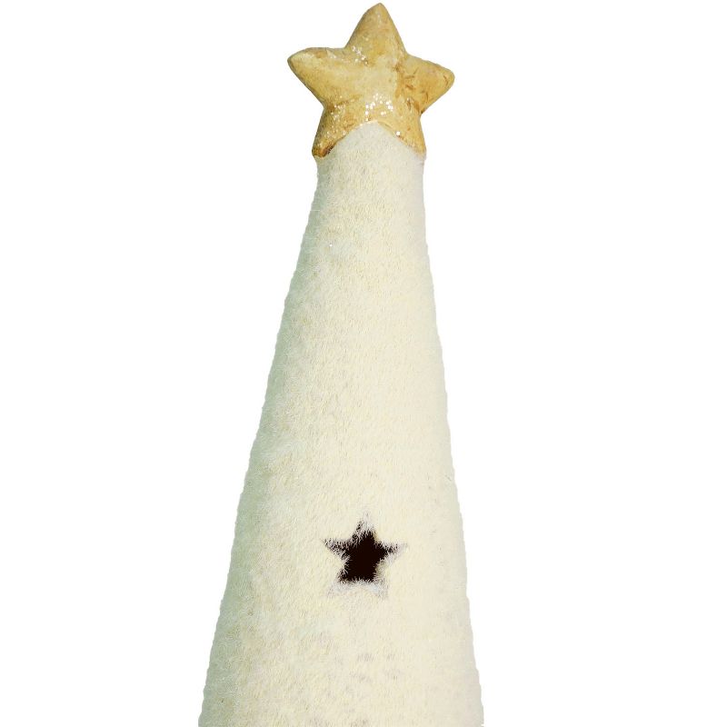 Northlight 11.5" LED Lighted White Christmas Tree with Star Cut-Outs Table Top Figure, 2 of 4