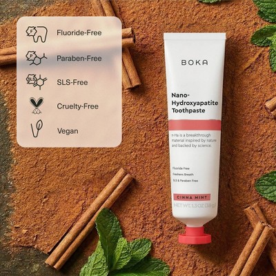 Boka Cinna Mint Mini Toothpaste - 1.3oz: Gel Formula, Nanohydroxyapatite, Trial Size