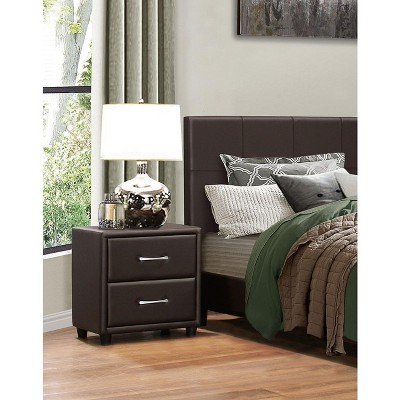 NicBex Nightstand with 2 Drawers,1pc Side Table with  Multi-colored and Finish and Pulls,Bedside Table for Bedroom,Living Room