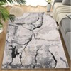 Large Dining Room Rugs 9x12 Abstract Thin Indoor Carpet, Non-Shedding Contemporary Floor Cover, Ultra-Soft Foldable Neutral Accent Carpet - 2 of 4