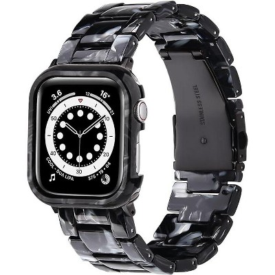 Worryfree Gadgets Resin Band with Bumper Case for Apple Watch