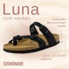 CUSHIONAIRE Luna Cork Footbed Women's Sandals-Comfortable Slip-On Slides with Adjustable Straps & Memory Foam|Beach Essential Summer Sandals for Women - 2 of 4