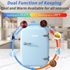 YASHE Mini Fridge, 4 Liter/ 6 Cans Skincare Fridge for Bedroom, 110V AC/ 12V DC Thermoelectric Cooler and Warmer for Drink, Office and Car - 3 of 4