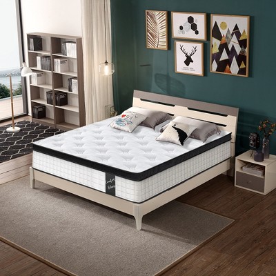 Twin Size 12 Inch 7-Zoned Cool Memory Foam Individual Pocket Spring Hybrid Mattress