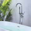WOWOW 2-Handle Freestanding Tub Faucet with Hand Shower in Brushed Nickel - 4 of 4