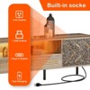 NicBex TV Stand Media Console LED Gaming Console Mid Century Modern Entertainment Center with Storage for Living Room, Bedroom, Oak - 4 of 4