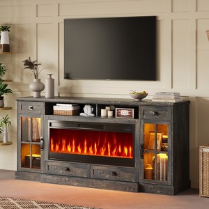AMERLIFE 70'' Large Fireplace TV Stand with 42" Fireplace - 1 of 4
