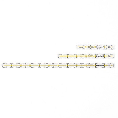 Omnigrid 4" x 6" x 12" Marking Ruler Trio Set with Lengths