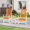 Aoodor Outdoor Rocking Chair, HDPE Slatted Porch Rocker with Armrests, All-Weather Design for Outdoor or Indoor - 2 of 4