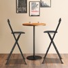 YIYIBYUS Foldable Bar Chair, 2Pcs PortableTall Bar Stool, Black - 3 of 4