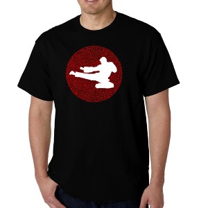 LA Pop Art Men's Word Art T-shirt -Types of Martial Arts - 1 of 4