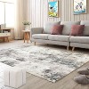 Washable Modern Abstract Rug, Foldable Low-Pile Non-Slip Floor Mat for Living Room, Bedroom, Kitchen, Dining Room Home Decor - 3 of 4
