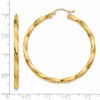 Black Bow Jewelry 3mm x 43mm Polished 14k Yellow Gold Large Twisted Round Hoop Earrings - 4 of 4