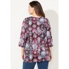 Catherines Women's Plus Size Suprema 3/4 Sleeve V-Neck Tee - 3 of 4