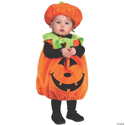 Fun World Toddler Plush Pumpkin Costume - Size 12-24 Months - Orange